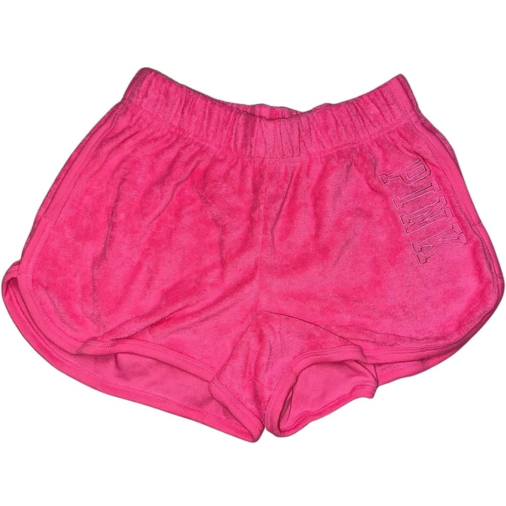 Victoria's Secret PINK Terry Cloth Dolphin Shorts Hot Pink Large